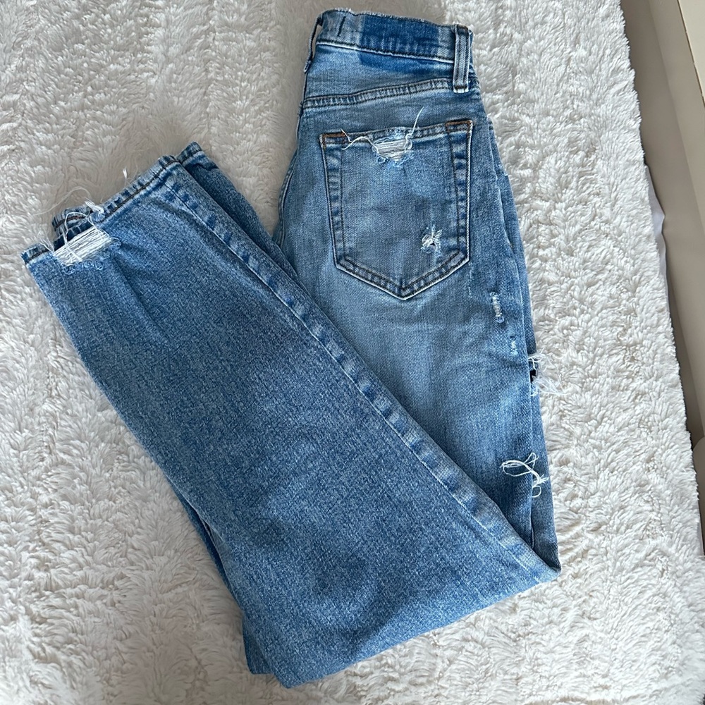 Abercrombie & Fitch The Ankle Straight Ultra High Rise Curve Love Jeans 25|0